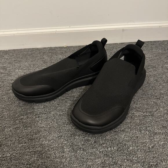 FitVille Briskwalk Mens Sz 11.5 Extra Wide Slip On Sneakers Shoes Black Stretch main image 2
